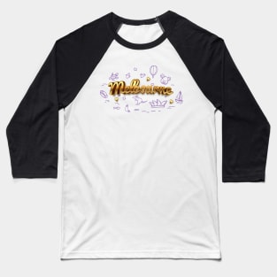 Melbourne by night Baseball T-Shirt